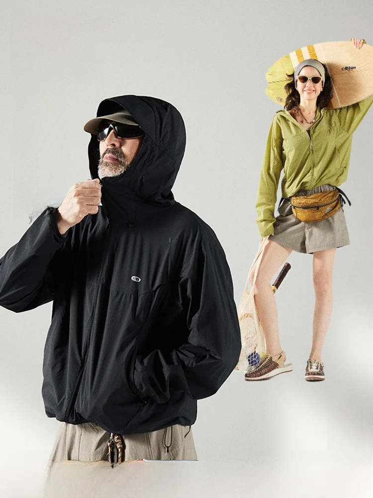 Nothomme-Chaqueta de protección UV transpirable y ra para hombre, ropa de protección solar a la moda para exteriores, UPF...