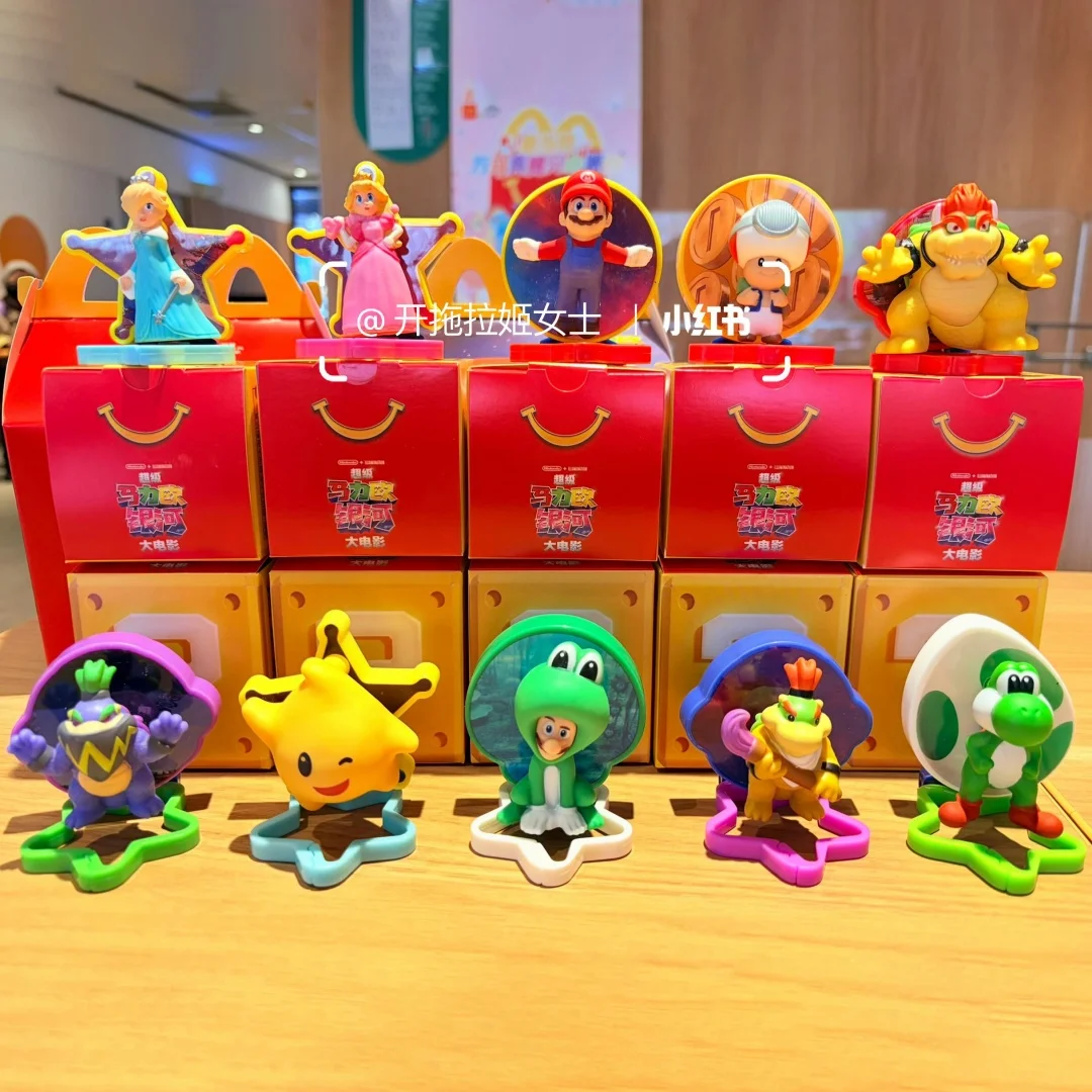 Figuras Coleccionables de la Película Super Mario Galaxy 2026 de McDonald's, Juguetes para el Comida con Diseño de HAPPY MEAL, Decoración de Escritorio, Regalos de Cumpleaños y Navidad para Niños