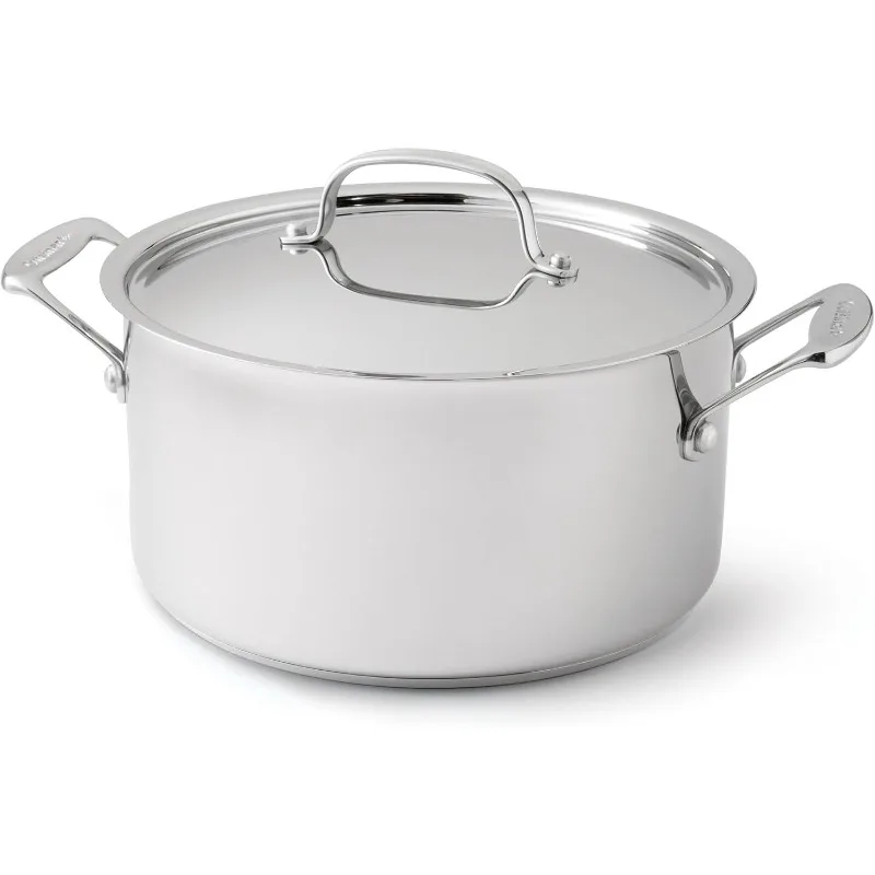 

744-24 Chef's Classic Stainless Stockpot with Cover, 6-Quart,Silver