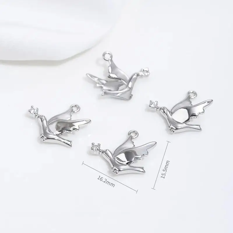 A White Peace Dove-Shaped Metal Brooch—Simple Unique And Cute A White Dove Accessory Badge