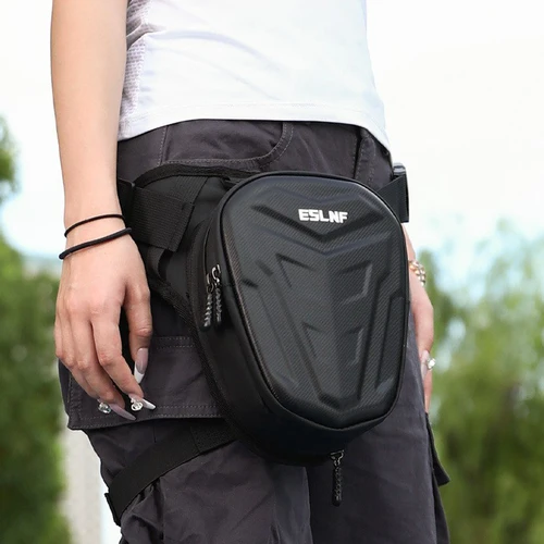 Imagen 2 del producto ESLNF-Bolsa lateral para pierna de carcasa dura de EVA para motocicleta, informal, para exteriores, riñonera para cadera, bolso para teléfono móvil
