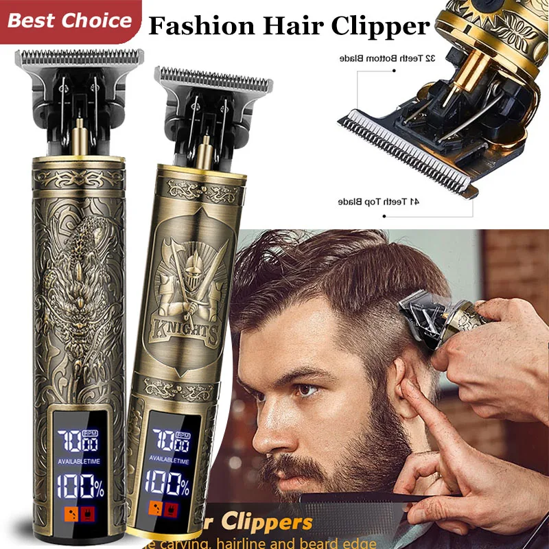 

Hair Clippers for Men Professional Hair Trimmer Barber Cordless Zero Gapped Hair Clippers with LCD Display Mens Beard Trimmer