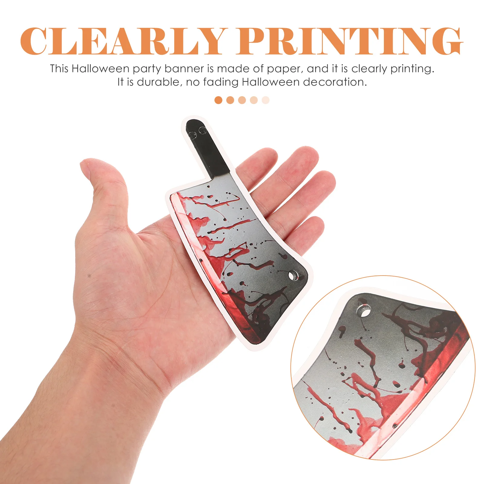 

2Sets Halloween Bunting Bloody Tools Paper Hanging Flags Party Background Banner Creepy Indoor Outdoor Festival Decor