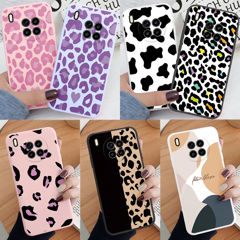 For Honor 50 Lite Huawei Nova 8i Phone Case Fashion Leopard Print Cover Soft Silicone Shockproof Fundas For Honor 50Lite Coque