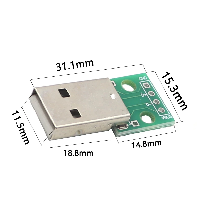 【10-5PCS】USB to 2.0 3.0 female/male USB2.0 male head PBC adapter board data module