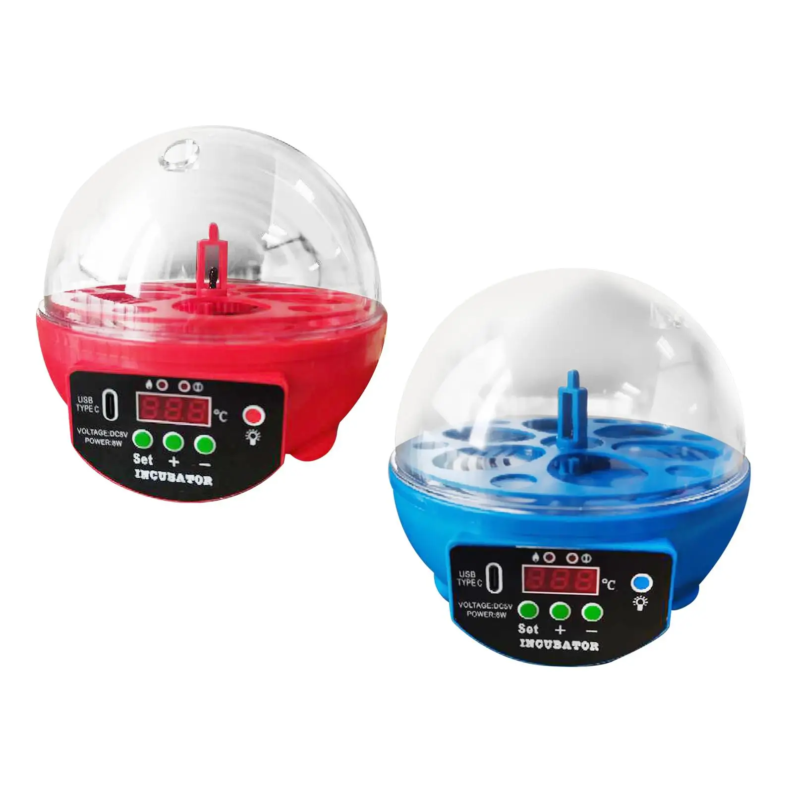 6 Eggs Incubator Automatic Egg Turner Chick Incubator Temperature Control Small