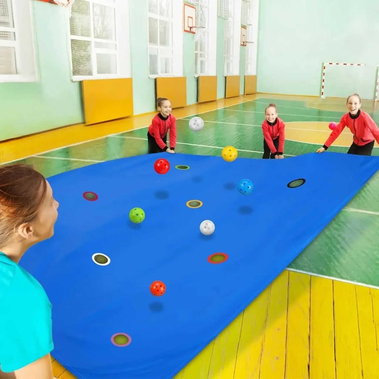 Alfombra de juego de equipo con agujero cooperativo para niños y adultos, grupo escolar, adiestramiento al aire libre, trabajo en equipo, desafío, herramienta de trabajo de clase PE
