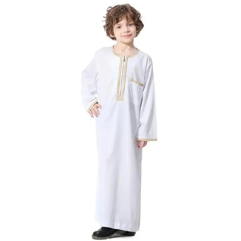 Baju panjang anak laki-laki, baju gamis Abaya Jubba Thobe, jubah Kaftan Arab Saudi, Kaftan, Muslim, anak-anak Ramadan