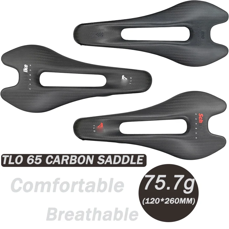 

SCHMOLKE 3K Carbon Black Road Bike/mountain Bicycles Saddle Super Light 75.7g(120*260MM) Various seat Styles to Choose From