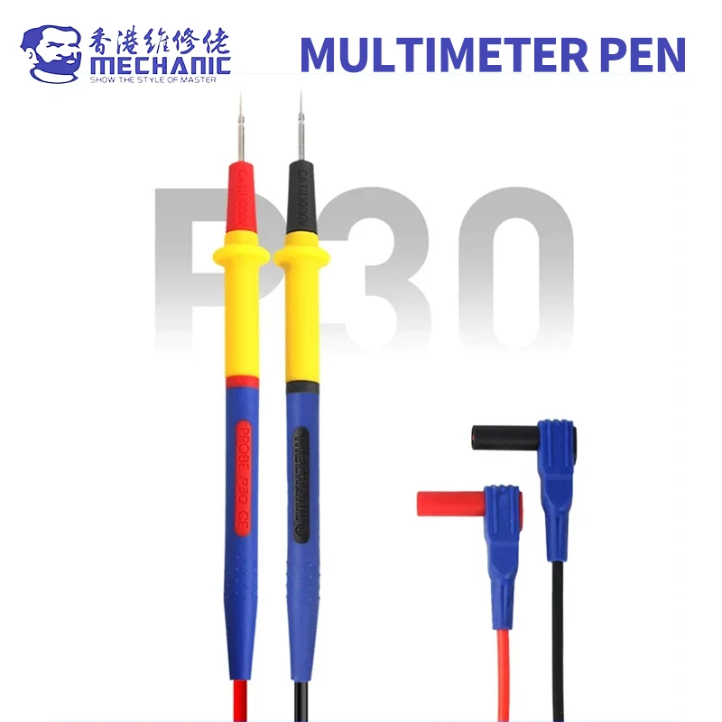 MECHANIC P30 1000V 20A Anti-scalding Silicone Multimeter Pen for Repair and Detection Digital Multimeter Probe Tip Test Pen Tool