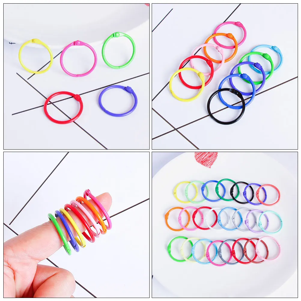 120pcs Metal Binder Rings Loose Leaf Notebook Rings Easy Openable Smooth Finish For Office School Binding Supplies Craft