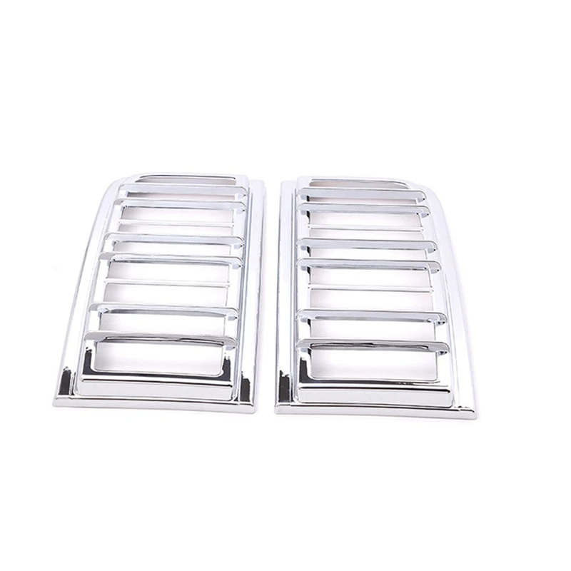 2 Pack Car Rear Tail Light Cover Trim Protection Accessories Silver For Hummer H2 2003-2009