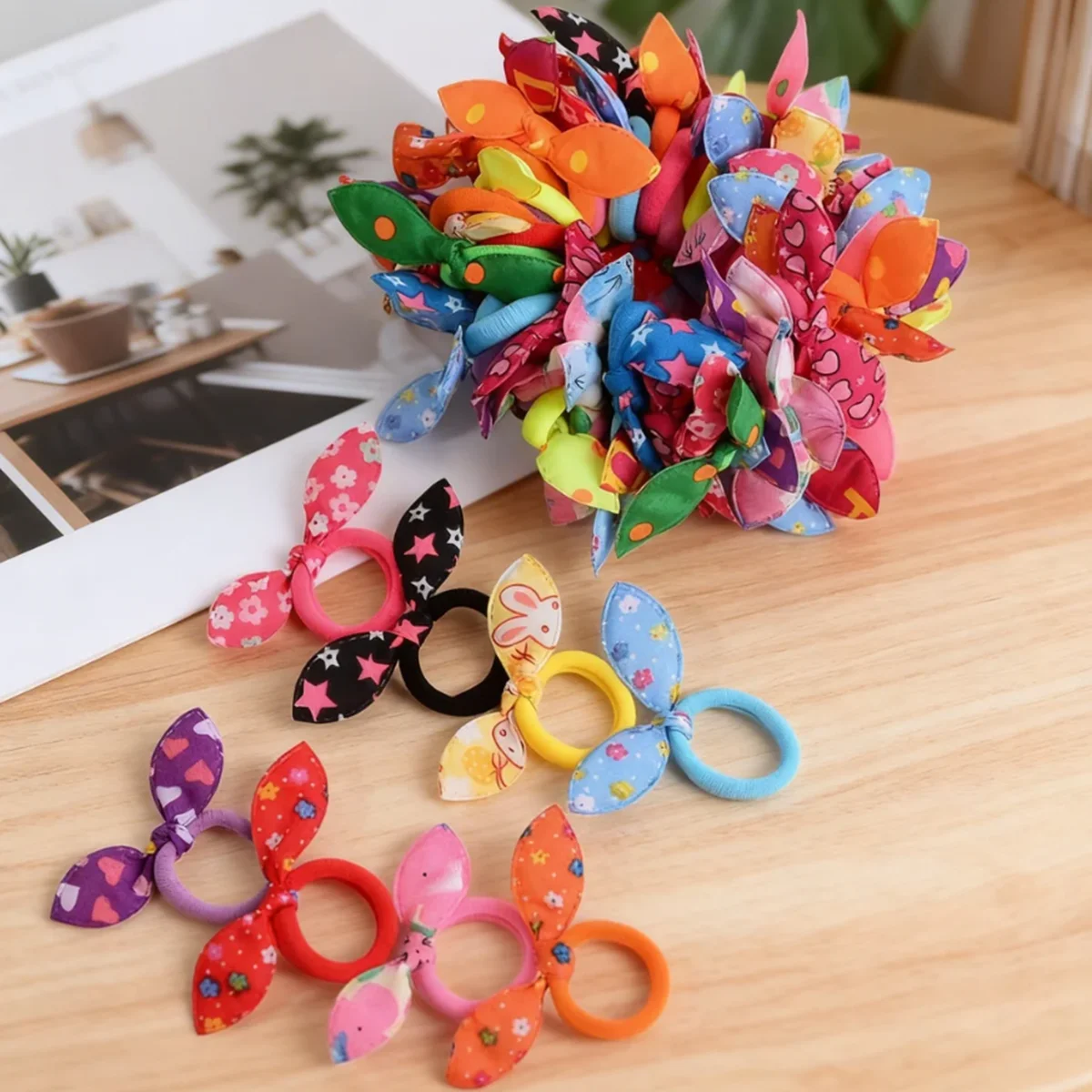 Cute Bunny Ear Hair Ties Set,  - đánh giá và giá Kids Outdoor Outfit