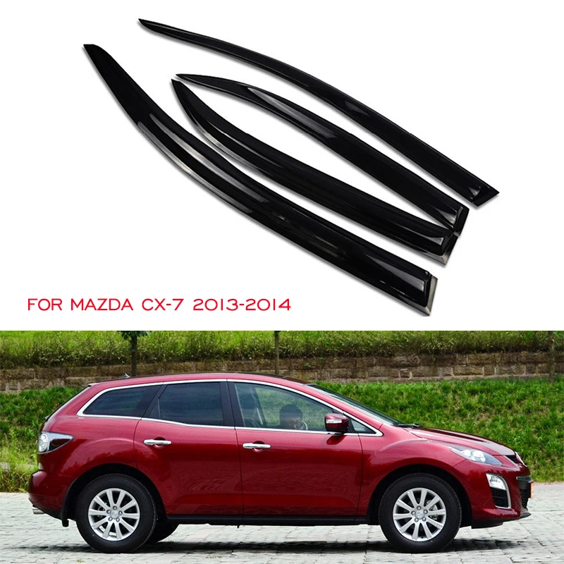 For Mazda CX-7 2013 2014 Car Side Window Visor Auto Door Visor Rain Sun Smoke Guard Deflectors Weathershileds Awnings Shelters