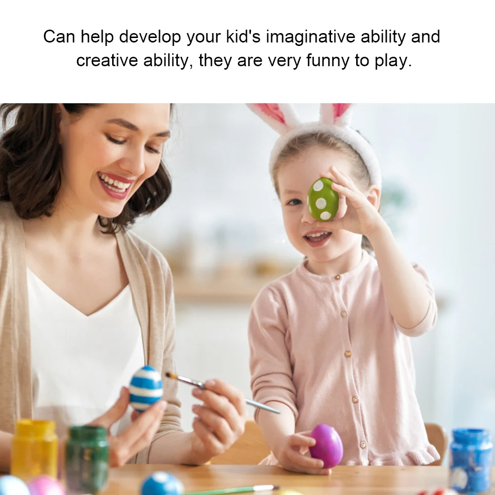 

24Pcs Easter DIY Eggs Durable Simulation Plastic Graffiti Easter Eggs for Painting Creative Kids DIY Decor Kids Painting Egg