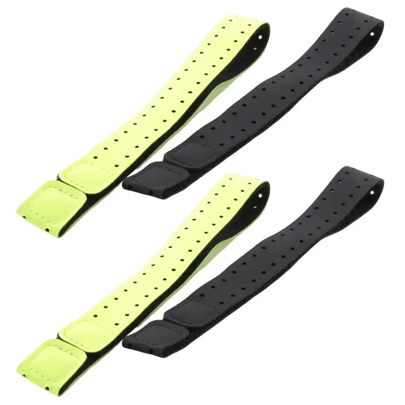 ABKQ-4Pcs Adjustable And Breathable Replacement Armband Soft Strap Band For Heart Rate Monitor -Wahoo (Black+ Green)