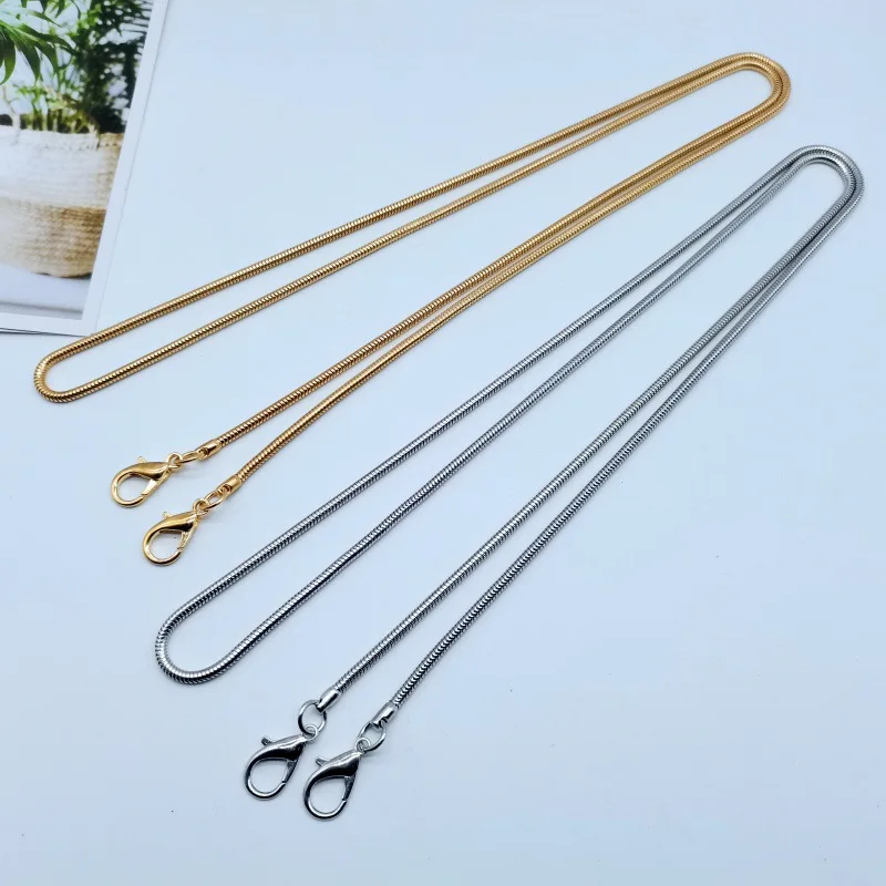 Corrente de Metal Estilo Osso de Cobra para Bolsa, Corrente para Celular, Alça de Ombro Único para Bolsa Transversal, Acessórios para Bolsas