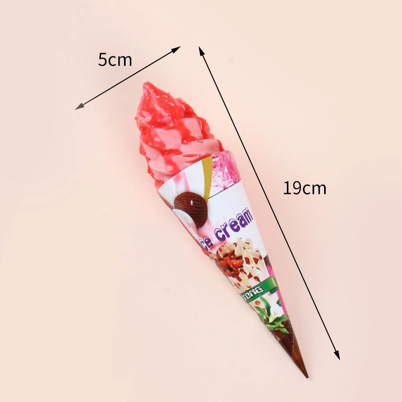 Simulatie Ijs Koelkast Stickers Model PU Ijs Nep Voedsel Kegel Cabinetry Outdoor Pose Decoratieve Ornament Prop Speelgoed