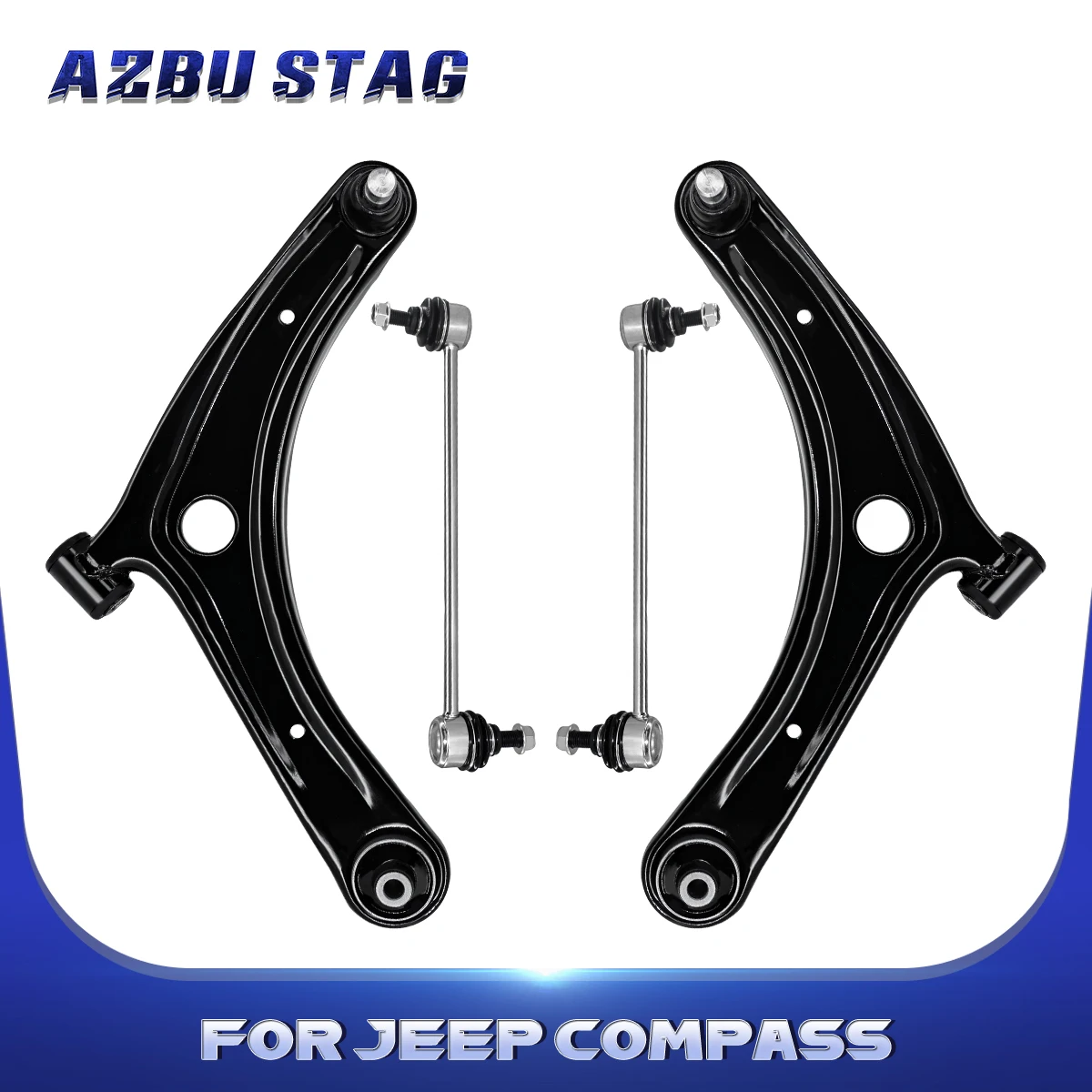 

AzbuStag 4Pcs Front Lower Control Arm Suspension Kit for JEEP COMPASS PATRIOT DODGE CALIBER 2007 2008 2009 2010 2011 2012-2017