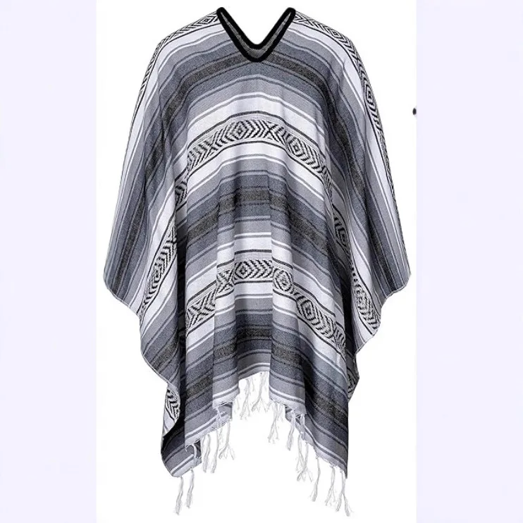 Mexicaanse Etnische Mantel Cosplay Vakantiekostuum Feestprestaties Kostuums Volwassen Mexicaanse Stijl Mantel Cape Halloween Verkleedcadeaus