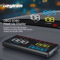 Geyiren A9 Head Up Display obd2 Display HUD Car Digital Speedometer Windshield Speed Projector Reminder Water Temp KM/H MPH RPM