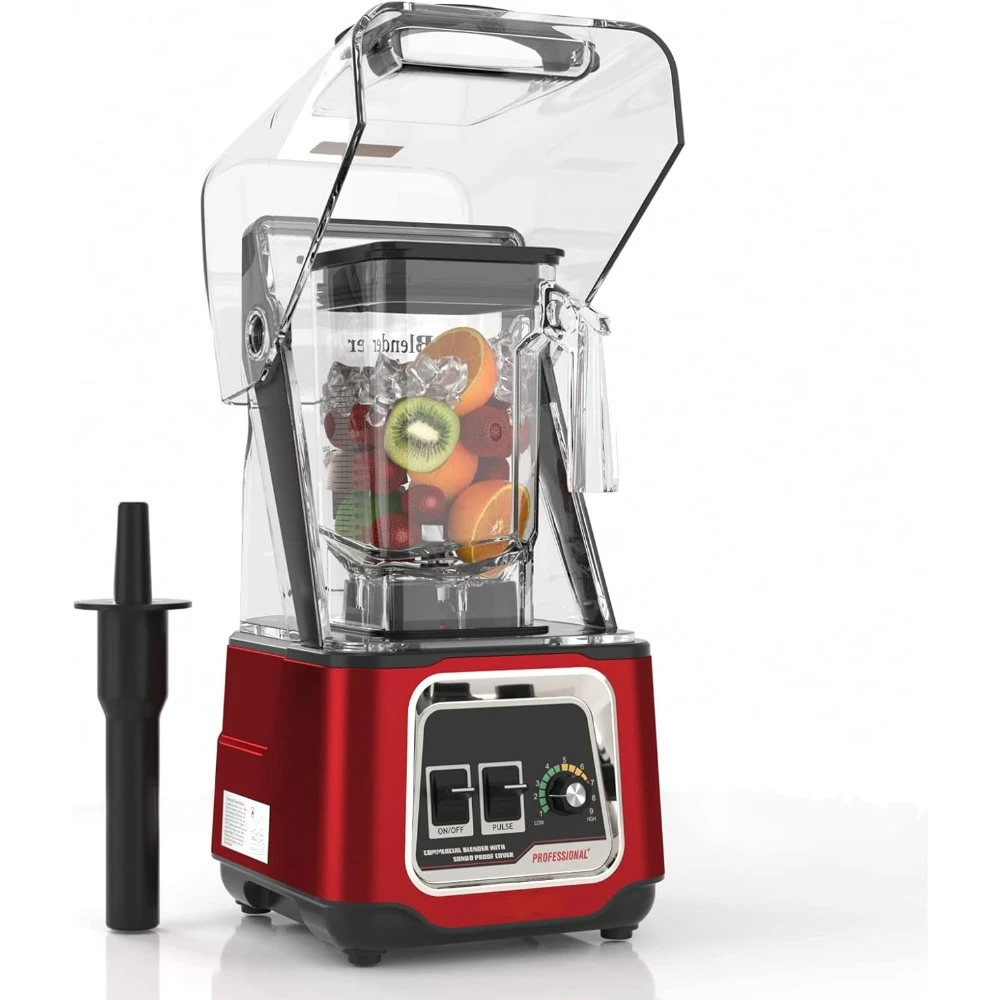 

Commercial Smoothie Blender, Professional Countertop Blender with Removable Shield, 2200W Strong Motor