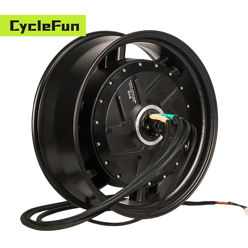 YMMOTOR 17*6.0 بوصة WP 70H تصنيف 15KW سباق الدراجات النارية BLDC محور عجلات المحرك عالية السرعة 150KMH #3