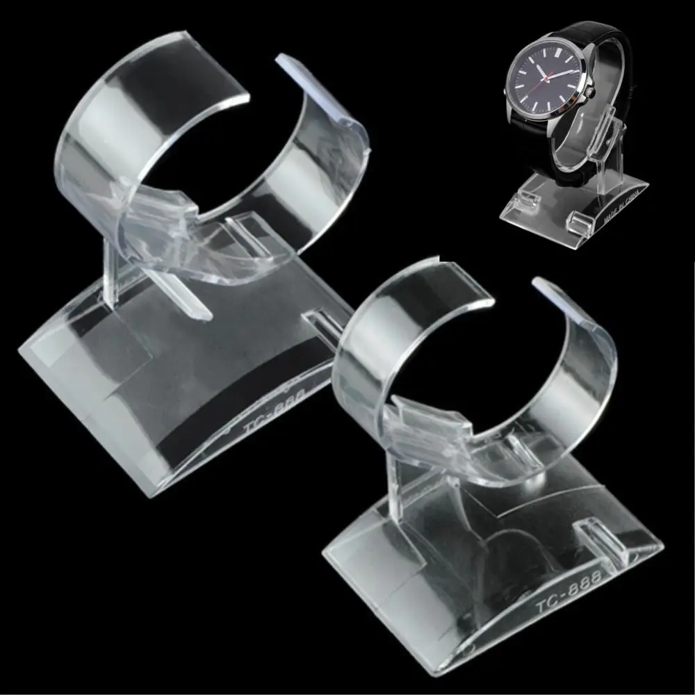 Portable Clear Watch Rack Plastic C-type Watch Showcase Watch Storage Holder