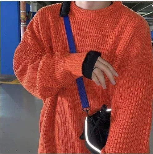 

Men's round Ne Knitted Sweater Base Layer Turtlene Comfortable Loose Fit Long Sve Color Commute Sle