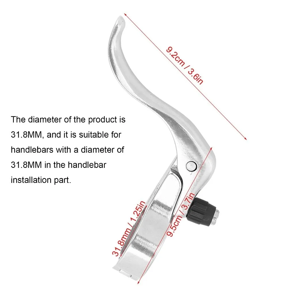 

1 pair 31.8mm Diameter Road Bike Brake Lever Aluminum Alloy Lightweight Bicycle Brake Lever Easy To Install Brake Lever Set