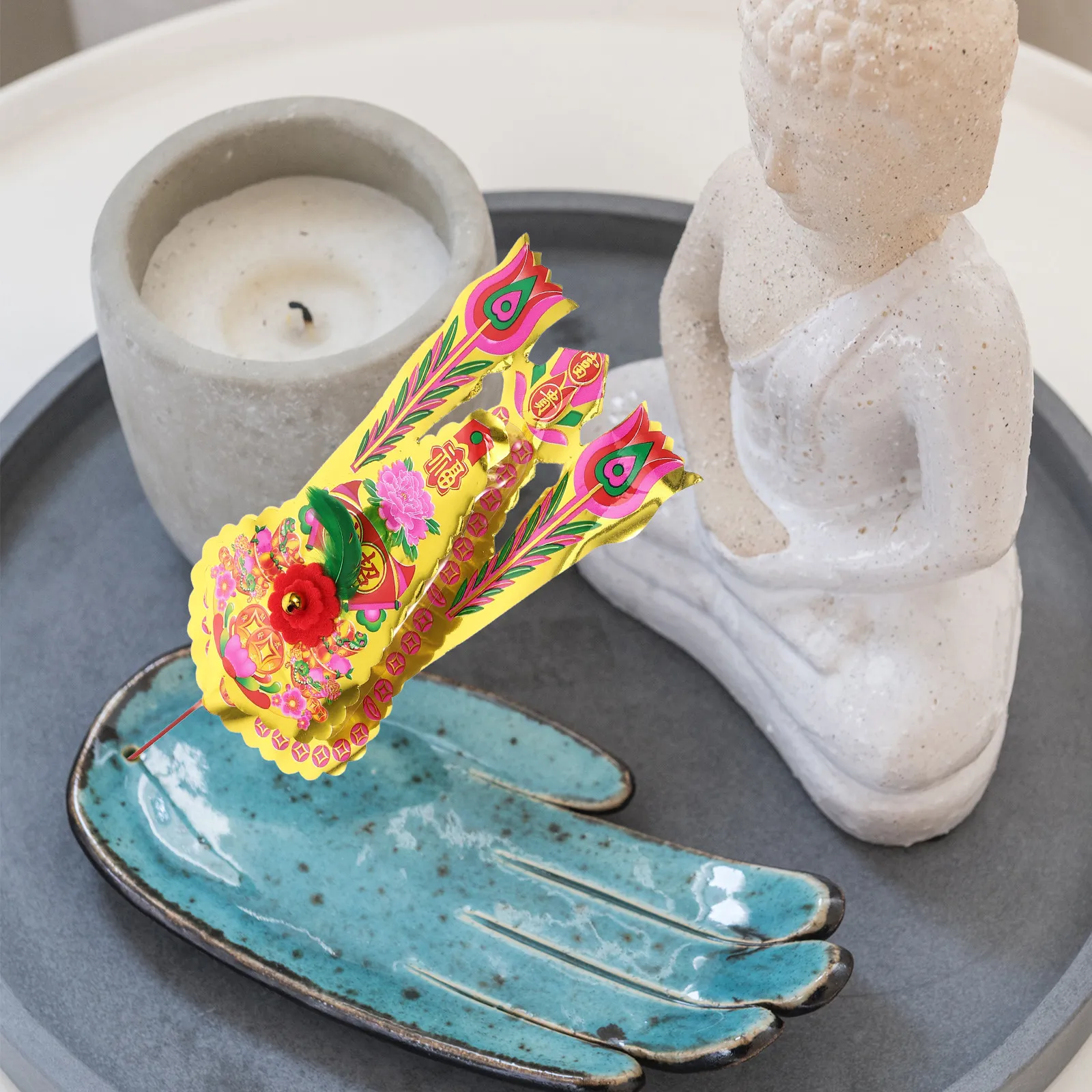 2Pairs Long-Lasting Fortunate Flower Sticks for Incense Burner Censer Decorative Toppers Buddhist Accessories Temple Use Censer - view 6