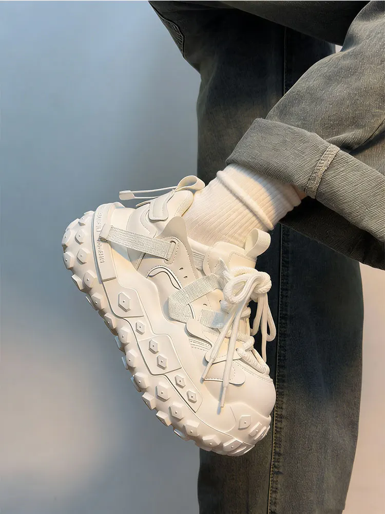 Women's Sporty Comfortable Thick Bottom Dad Shoes Casual Sneakers Rubber Outsole Increased Size Fashionable Flat Foot Support