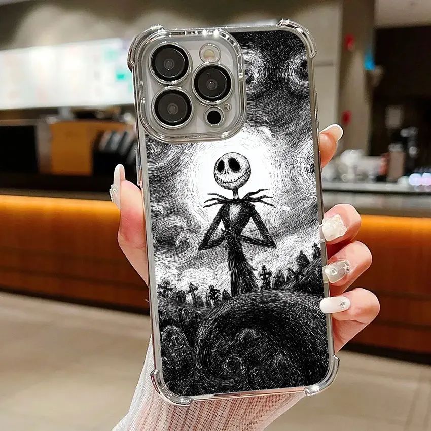 

Halloween Jack Sally Skellington Case For Samsung Galaxy A56 A55 A54 A52 A53 A36 A34 A35 A33 A73 A26 A25 A16 Clear Phone Cover