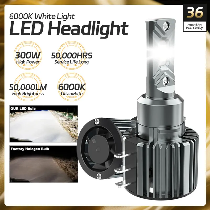 

Car Headlights Bulbs AKH15 LED Turbo Lights Plug&Play HID Conversion Kit 6000K 70W Auto Lamp 50000LM