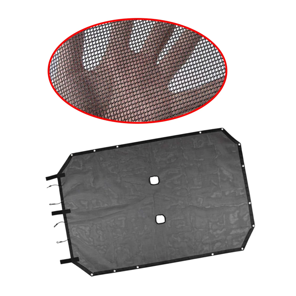 Car Sunshade Mesh Sun Shade Bikini Top Roof Sunblock Mesh Heat Shield Mesh For Jeep Wrangler JK JKU 4 Door Unlimited 2007-2018