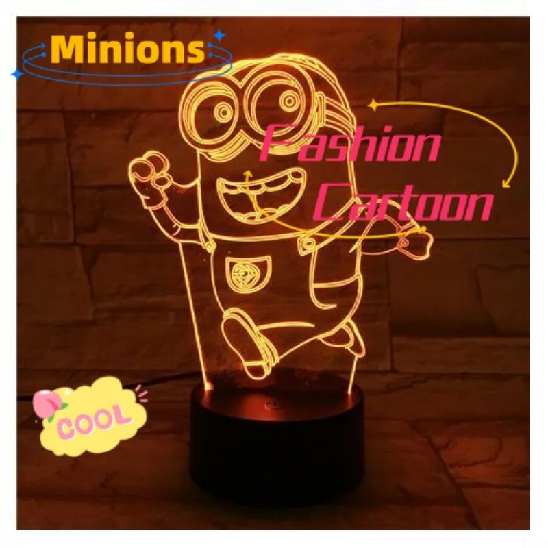 

Ночник с миньонами — милый и стильный мультяшный индивидуальный ночник для мальчиков и девочек, модель домашнего декора, подарок для друзей