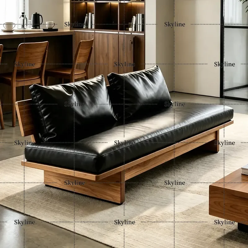 Light Luxury Leather Sofa for Living Room 2026 New Small Apartment Office Reception High End Compact Couch