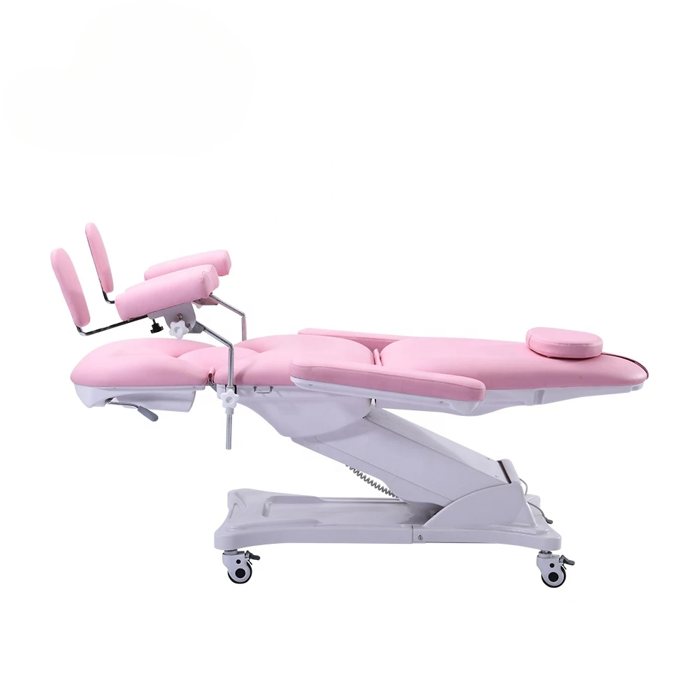 For Hospital Treatment Table Electric 2 Motors Gynecological Examination Chair With Stirrup