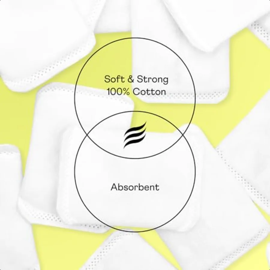 Swisspers Cuscini in cotone premium 100 antenne di bellezza ultra morbide naturali per viso occhi Cuscinetti per la cura della pelle vegani più crueltyfree per Wo