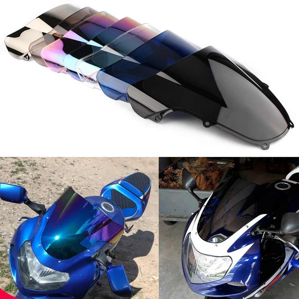 Motorcycle Double Bubble Windshield For SUZUKI GSXR600 GSXR750 GSX-R 600 750 1000 GSX-R1000 K1 WindScreen Accessories 2000-2003