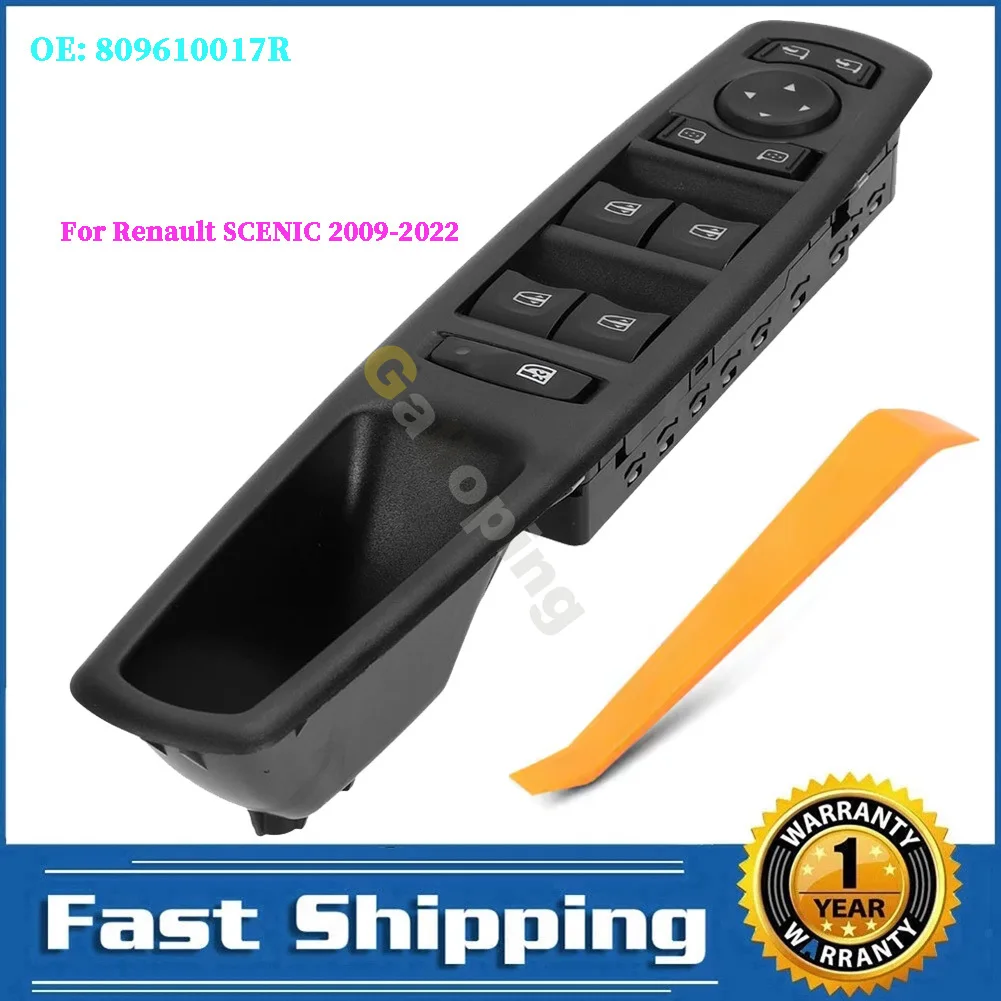 New For Renault SCENIC 2009 - 2022 Front Left Master Power Window Control Switch Glass Lifter Button Car Accessories 809610017R