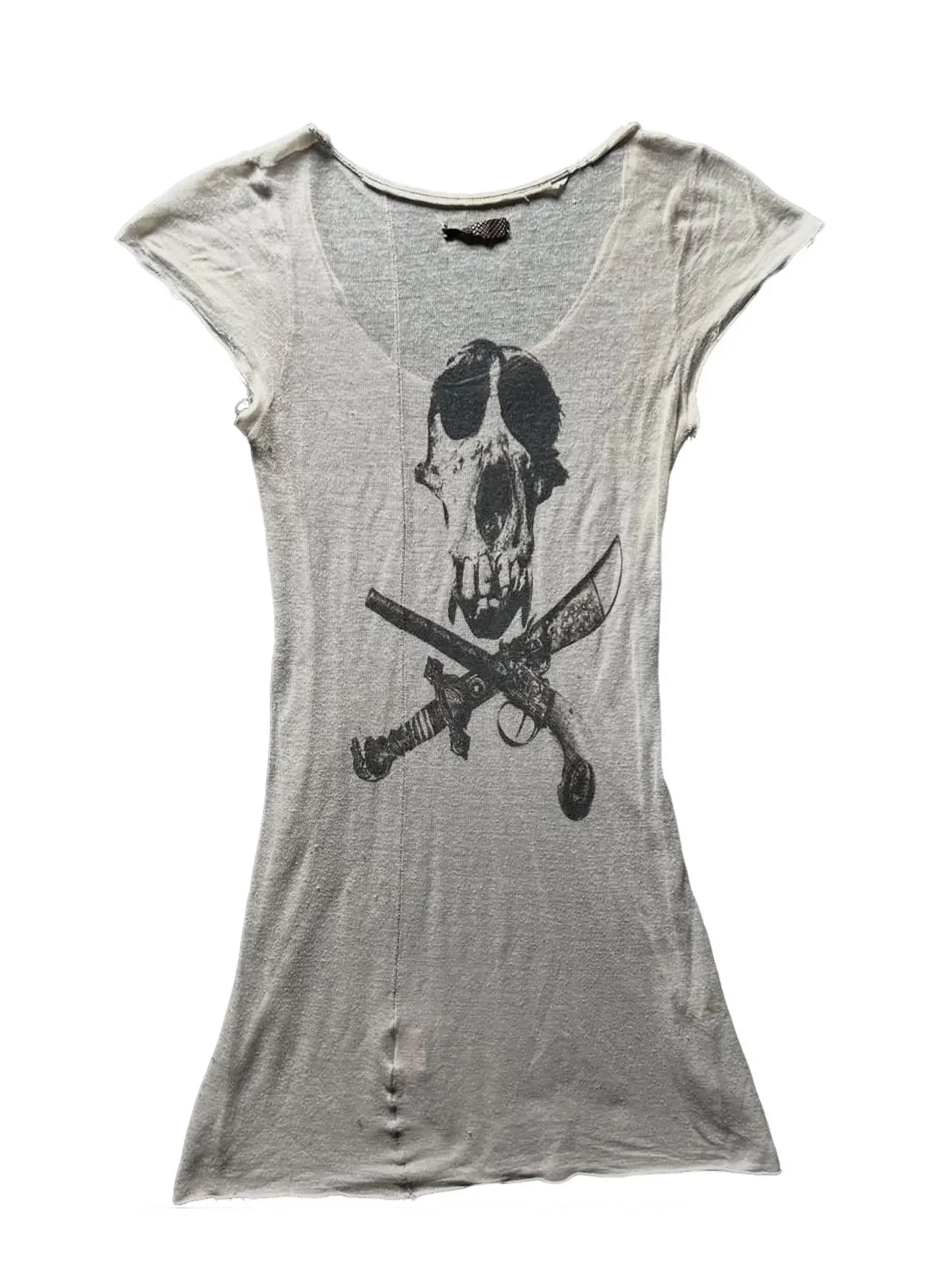 Ifsixwasnine Visual Pioneer Medieval Skull Vest Printed Pattern T-Shirt