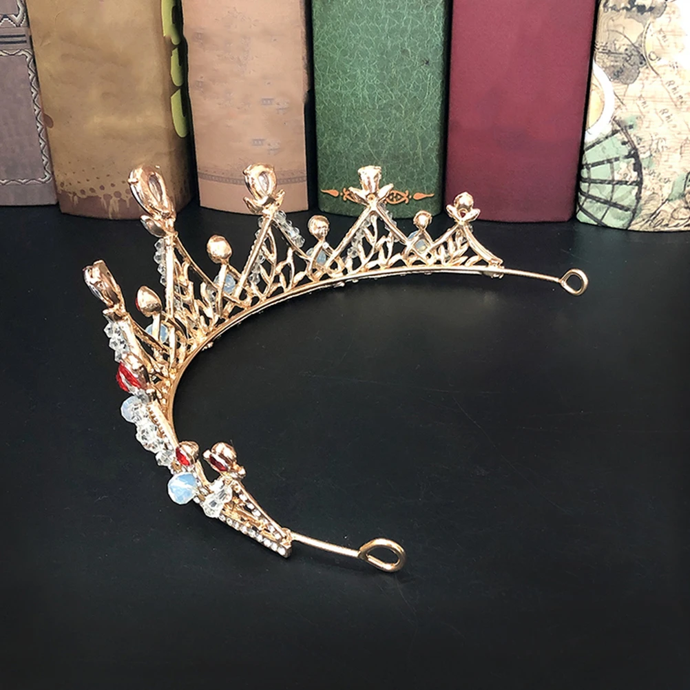 

Children's Crown Necklace Ear Jacket Set Girls Hair Accessories for Rhinestone Headbands Crowns Rhinestones Cute Small