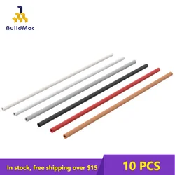 10PCS MOC Bricks 75c16 thin hose (12.8cm) needs processing For Building Blocks Parts DIY Construction  For Children