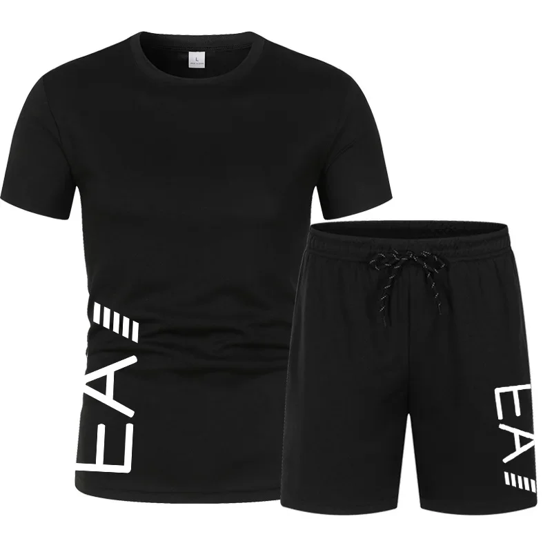 

New Men's Clothing Summer Sports Suit Comfortable Breathable Mesh Running Sets Jogging Fitness Tracksuit Men Training Jersey