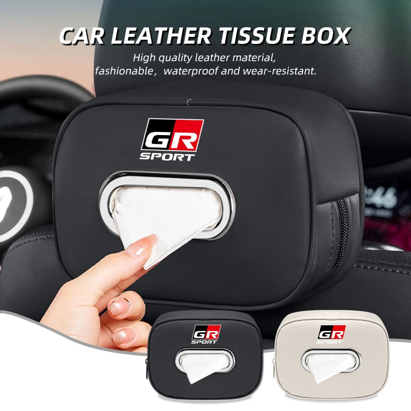 

Car Seatback Tissue Box Holder Napkin Bag Armrest Paper Case Accessories For Toyota Crown GR Corolla YARIS L Auris C-HR Hilux Vi