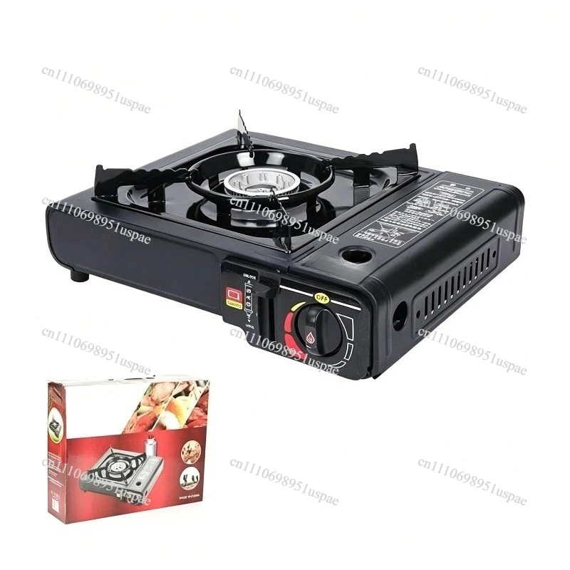 Tragbarer Magnetischer Windgeschützter Gaskocher für Outdoor-Camping, Picknick-Hotpot, Butan-Gaskocher mit Tragetasche