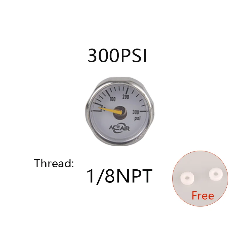 Manometer 40 MPa – M10x1 Rückgewinde, 1/8 NPT, Edelstahl, ölgedämpft, Stoßfest