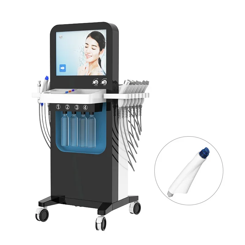 New 13 In 1 Hydra Diamond Facial Aqua Peeling Hydro Oxygen Jet Crystal Microdermabrasion Hydra Dermabrasion Facial Machine A