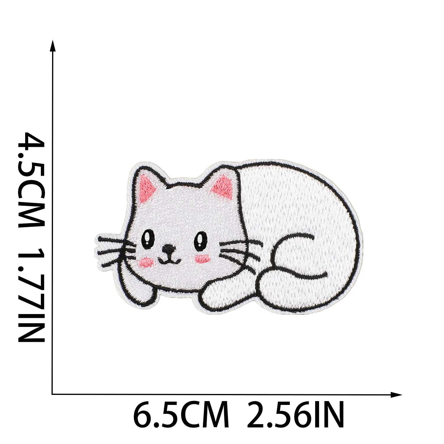 Cartoon cat Embroidered Patches For Clothing Thermoadhesive Cute cat Patches Iron on Patches DIY Jackets Sew Stickers